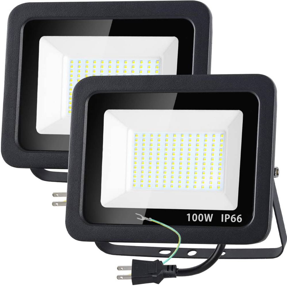 LED投光器 屋外作業灯 100W(2個セット) 1400W相当